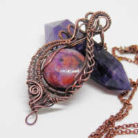 Iolite with Sunstone Necklace thumbnail