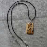 Spalted Beech Straight Sided Pendant thumbnail