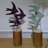 Purple Ceramic Swifts Sculpture thumbnail