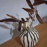 Zebra Stripe Stoneware Vessel thumbnail