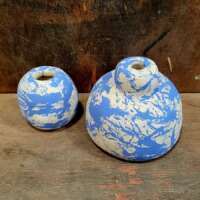 Pair of Bamboo Leaf Porcelain Vessels thumbnail