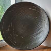Black Stone Bowl With Green Tea Satin Glaze thumbnail