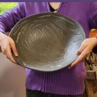 Black Stone Bowl With Green Tea Satin Glaze thumbnail