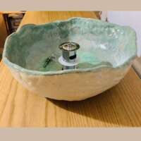 Green Crystals and Sea Salt Glaze Basin thumbnail