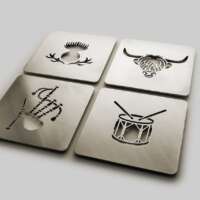 Stainless Steel Drink Coasters Set of 4 thumbnail
