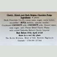 Cherry and Kirsch Dark Belgian Chocolate Fudge thumbnail