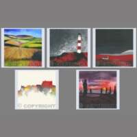 Pack of 5 Square Abstract Scotland Cards thumbnail