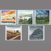 Pack of 5 Square Castle Cards thumbnail
