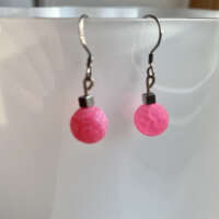 Pink Agate Earrings thumbnail