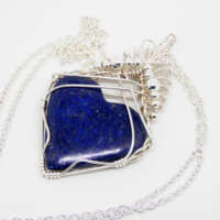 Wire Wrapped Lapis Lazuli Necklace thumbnail