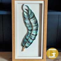 Quilled "Large Blue Feather" Box Frame thumbnail