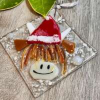 Fused Glass Hamish Santa Hanger thumbnail