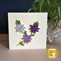 Quilled "Lilac Blooms" Greeting Card thumbnail