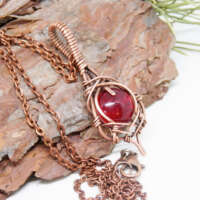 Elven Style Dichroic Glass Necklace thumbnail