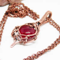 Elven Style Dichroic Glass Necklace thumbnail