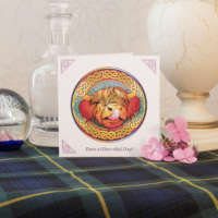 Celtic Knot Highland Cow Greeting Card thumbnail