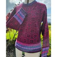 Morven Jumper Fuchsia Charcoal thumbnail