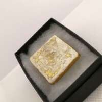 Square Pearl Coloured Clay Brooch thumbnail