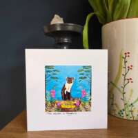Pine Martin in Foxgloves Card thumbnail