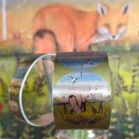 Fox and Swallows Cuff Bracelet thumbnail