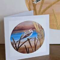 Snow Bunting Christmas Card Small thumbnail