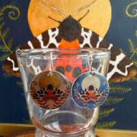 Reversible Garden Tiger Moth Disc Earrings thumbnail