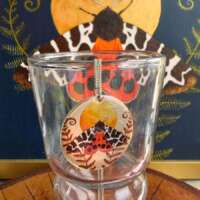 Rose Gold Garden Tiger Moth Disc Pendant thumbnail