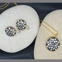 Gold Plated Jewellery Set with Austrian Crystals thumbnail