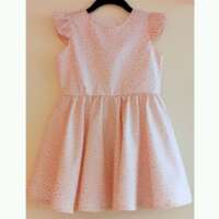 Light Pink Party Dress with Ruffle Sleeves thumbnail