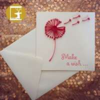Quilled "Red Dandelion" Greeting Card thumbnail