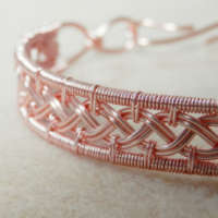Rose Gold Plated Celtic Weave Bracelet thumbnail
