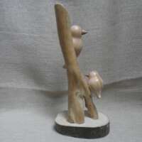 Lime Wood Double Bird Sculpture thumbnail