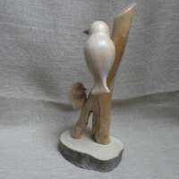 Lime Wood Double Bird Sculpture thumbnail