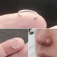 Argentium Silver Nose Ring thumbnail