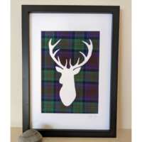 Tartan Stag Mounted Picture (large) thumbnail