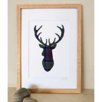 Tartan Stag Mounted Picture (large) thumbnail