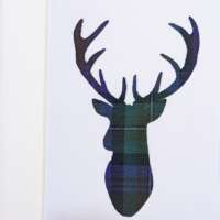 Tartan Stag Mounted Picture (small) thumbnail