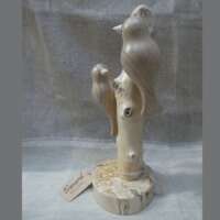 Elm Wood Double Bird Sculpture thumbnail