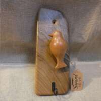 Walnut Key Hanger with Cherry Bird thumbnail