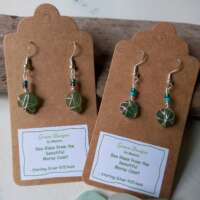 Sea Glass Earrings with Wire Detail thumbnail