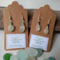 Sea Glass Earrings with Wire Detail thumbnail