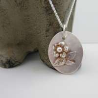 Handcrafted Silver Flower Pendant thumbnail
