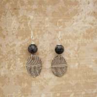 Handcrafted Silver Drop Earrings with Jasper thumbnail