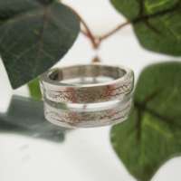 Handcrafted Silver Bark Ring thumbnail