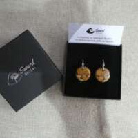 Spalted Beech Round Earrings thumbnail