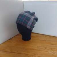 Checked Tweed Beanie Style Hat thumbnail