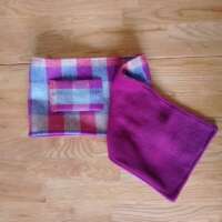 Dahlia Pink Block Tweed Wrap Scarf thumbnail