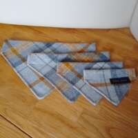 Grey and Yellow Shetland Tweed Dog Bandana thumbnail