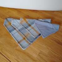 Grey and Yellow Shetland Tweed Dog Bandana thumbnail