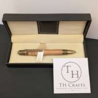 Hand Turned Hawthorn and Brass Celtic Design Pen thumbnail